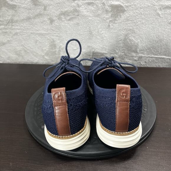 Cole Haan Men’s Size 11M Grand OS Blue Stitchlite Wingtip Oxfords Shoes EUC - Picture 4 of 11